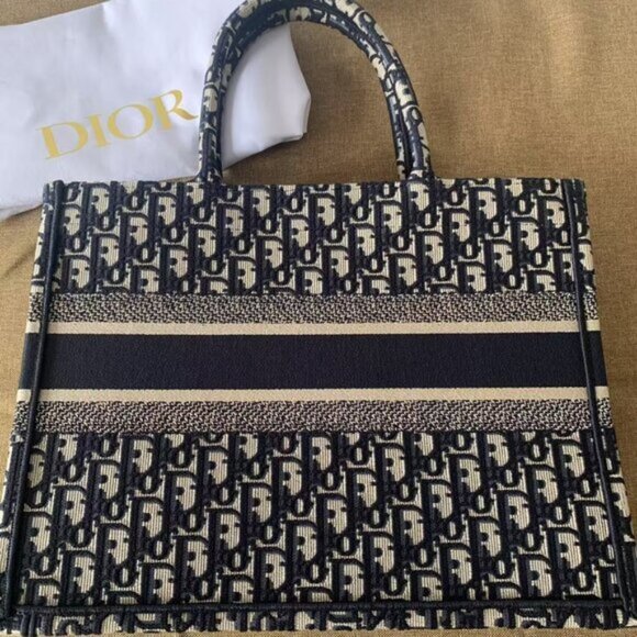 Dior Book Tote Medium Blue Oblique - Picture 2 of 5
